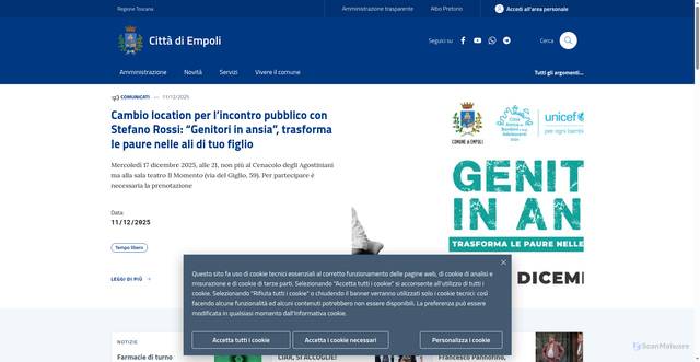 Security scan screenshot of https://www.comune.empoli.fi.it/