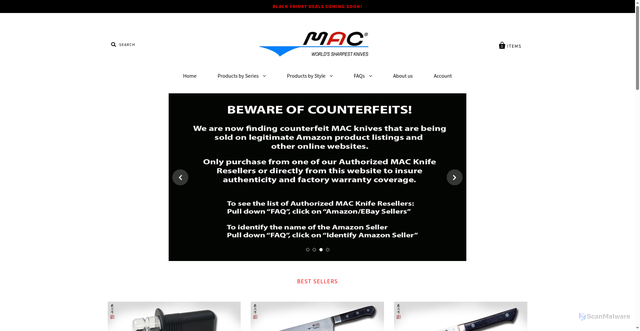 Security scan screenshot of https://www.macknife.com/