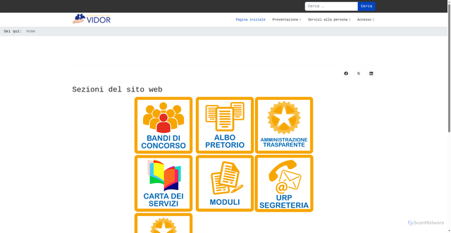 Security scan screenshot of https://www.operepieriunitedividor.it