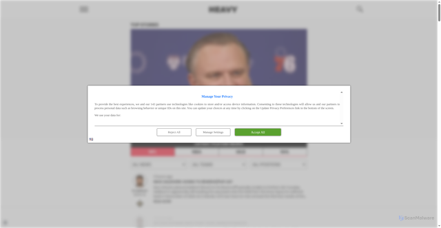 Security scan screenshot of https://heavy.com