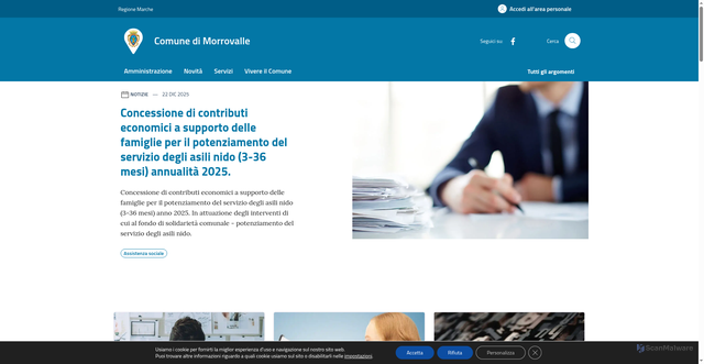 Security scan screenshot of https://www.comune.morrovalle.mc.it/