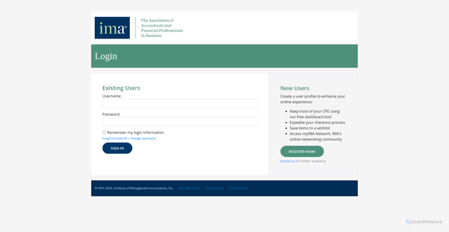Security scan screenshot of https://www.imaonlinestore.com