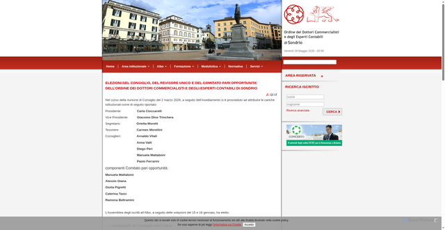 Security scan screenshot of https://www.odcec.so.it
