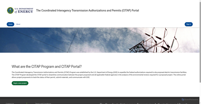 Security scan screenshot of https://citap.gov/