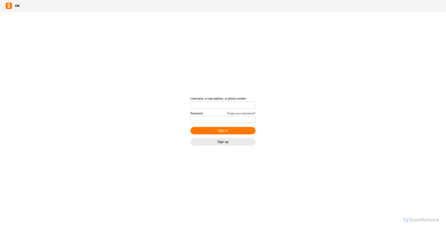 Security scan screenshot of https://ok.me/