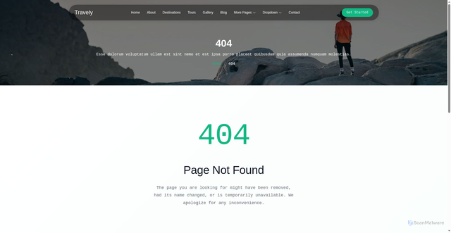 Security scan screenshot of https://weisuliao.com/404.html