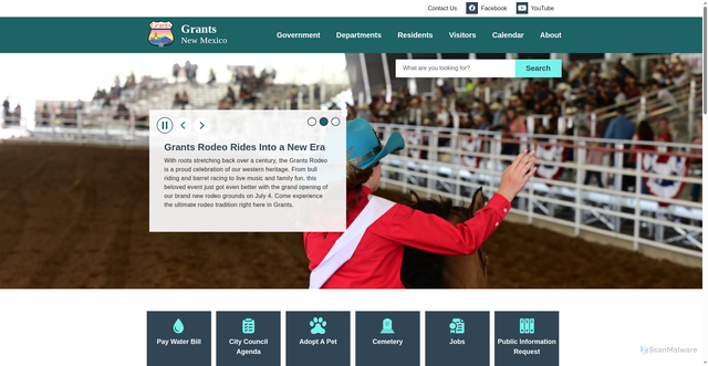 Security scan screenshot of https://www.grantsnm.gov/
