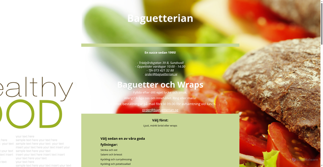 Security scan screenshot of https://baguetterian.se
