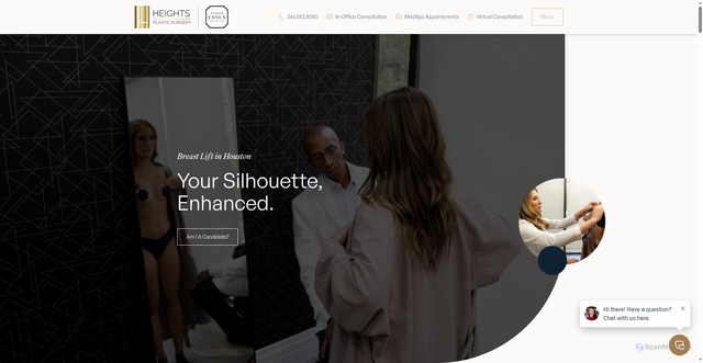 Security scan screenshot of https://heightsplasticsurgeryhouston.com/services/breast-lift-in-houston/