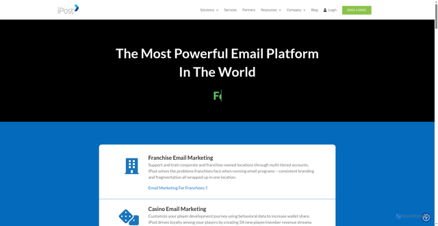 Security scan screenshot of https://ipost.com