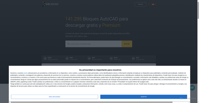 Security scan screenshot of https://bibliocad.com