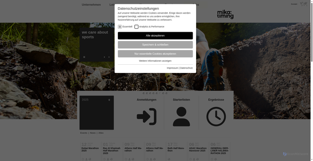 Security scan screenshot of https://portal.mikatiming.de/