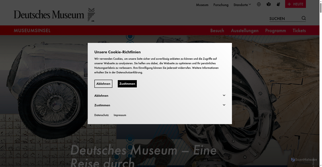 Security scan screenshot of www.deutsches-museum.de