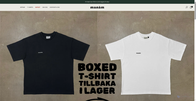 Security scan screenshot of https://manamclothing.se