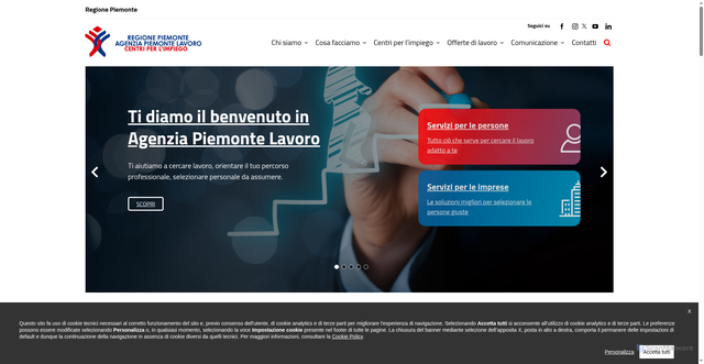 Security scan screenshot of https://www.agenziapiemontelavoro.it