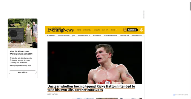 Security scan screenshot of https://manchestereveningnews.co.uk