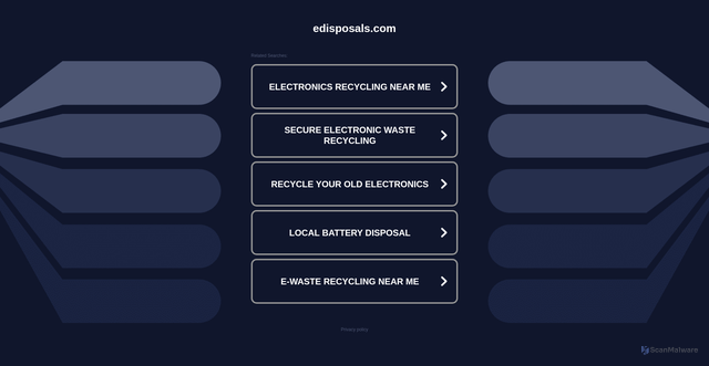Security scan screenshot of http://ww1.edisposals.com