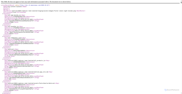 Security scan screenshot of https://bundles.convergeretail.com