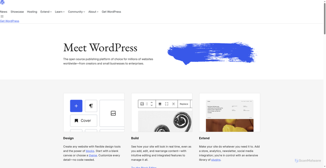 Security scan screenshot of https://wordpress.org/