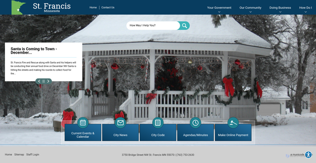Security scan screenshot of https://www.stfrancismn.gov/