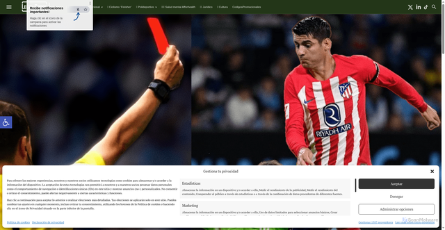 Security scan screenshot of https://www.legalsport.net/sala-var/casos-arbitro-sacar-tarjeta-roja/