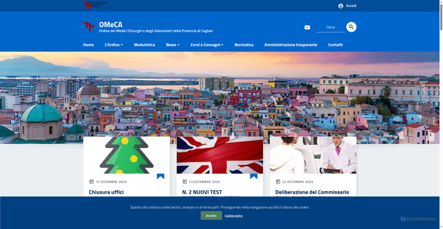 Security scan screenshot of https://www.omeca.it/