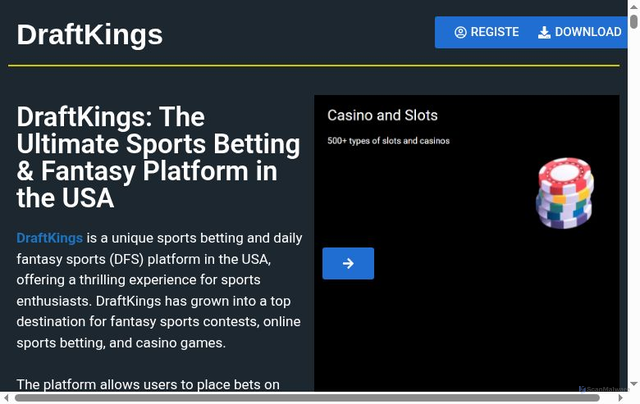 Security scan screenshot of https://en-us-draftkings.com/