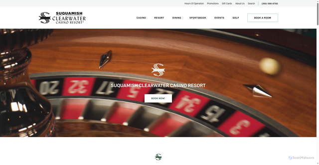 Security scan screenshot of https://clearwatercasino.com
