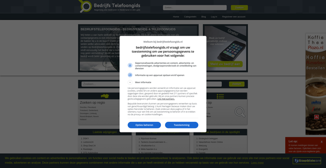 Security scan screenshot of https://bedrijfstelefoongids.nl