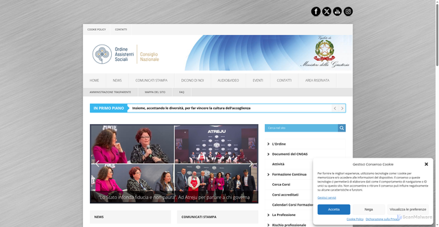 Security scan screenshot of https://cnoas.org/
