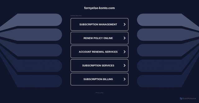 Security scan screenshot of https://fornyelse-konto.com/index.php