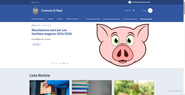 Security scan screenshot of https://www.comune.nepi.vt.it/