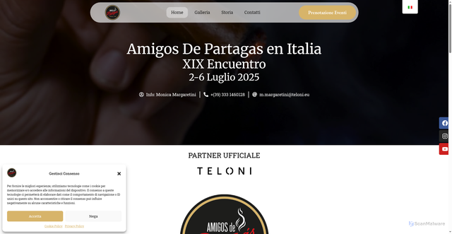 Security scan screenshot of https://amigosdepartagas.it/