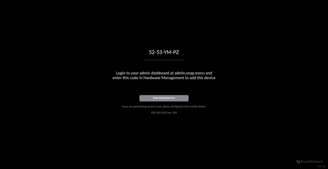 Security scan screenshot of https://web.snap.menu