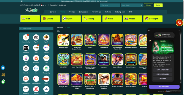 Security scan screenshot of https://marjan898atas.com/games/slot