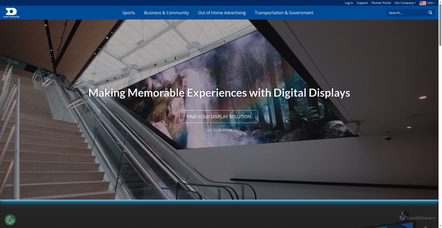 Security scan screenshot of https://www.daktronics.com/