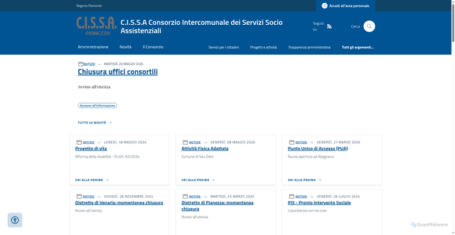 Security scan screenshot of https://www.cissa.it