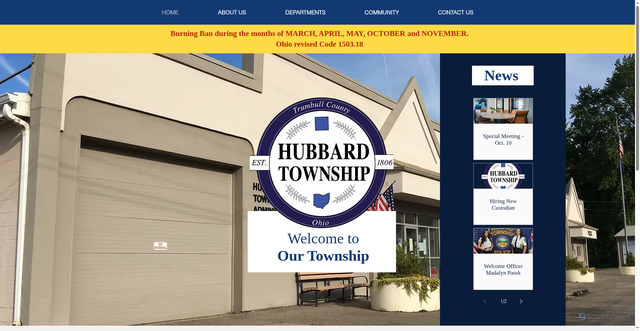 Security scan screenshot of https://www.hubbardtwpohio.gov/