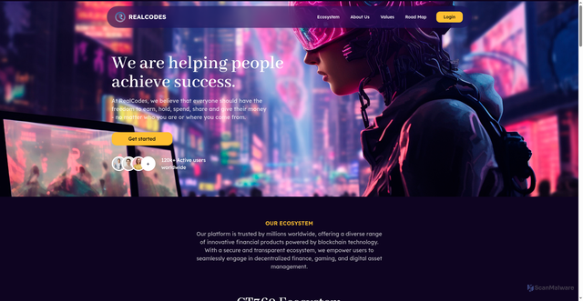 Security scan screenshot of http://realcodes-centre.pages.dev/