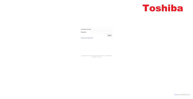 Security scan screenshot of https://tbs03.toshibameters.com