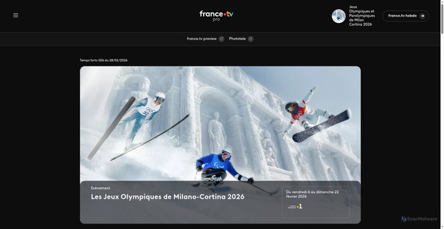 Security scan screenshot of https://www.francetvpro.fr/contenu-de-presse/75854545