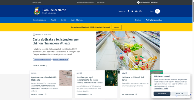 Security scan screenshot of https://www.comune.nardo.le.it/