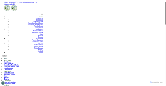 Security scan screenshot of https://townofbethanyny.gov/