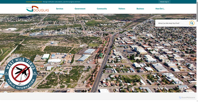 Security scan screenshot of https://douglasaz.gov/
