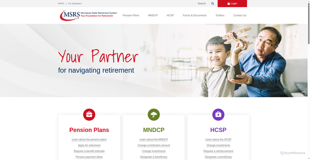 Security scan screenshot of https://www.mnretire.gov/