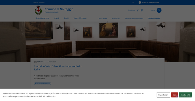 Security scan screenshot of https://comune.voltaggio.al.it/