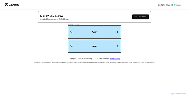 Security scan screenshot of https://pyrexlabs.xyz