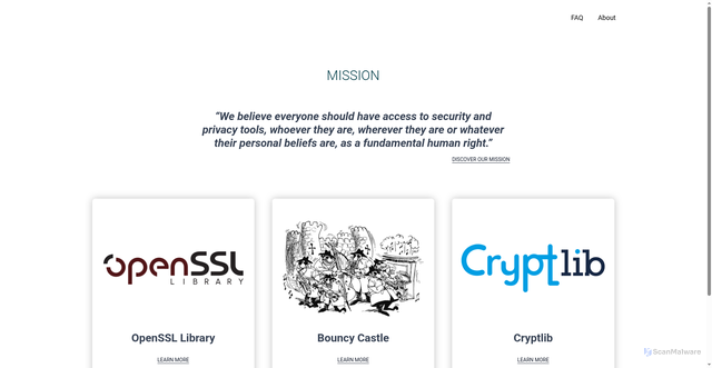 Security scan screenshot of https://openssl.org/