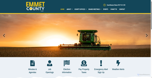 Security scan screenshot of https://emmetcountyia.gov/