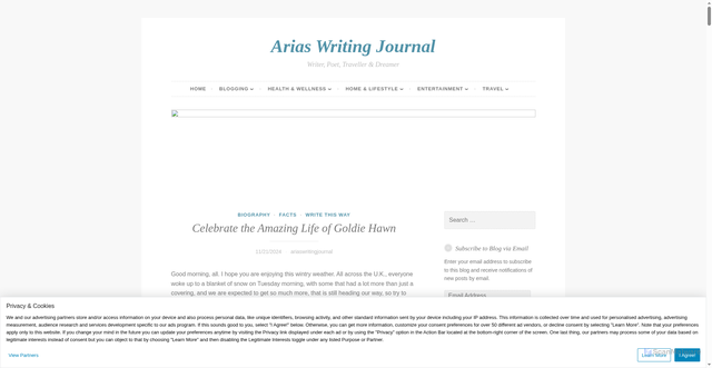 Security scan screenshot of https://ariaswritingjournal.wordpress.com/2024/11/21/celebrate-the-amazing-life-of-goldie-hawn/